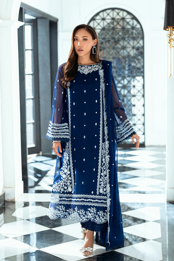 Azure Ensembles Eid Drop 2 luxury embroidered chiffon collection 2025 - Moon Light