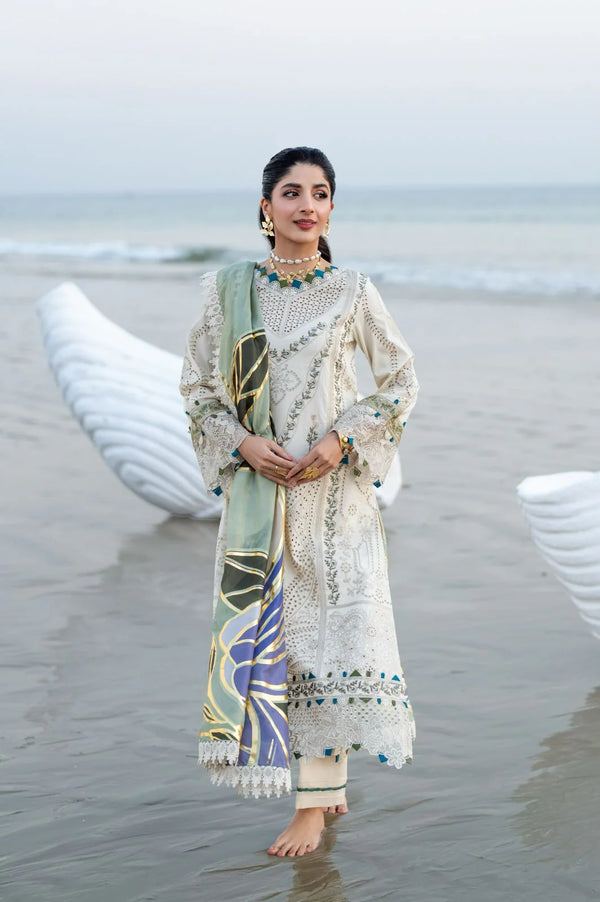 Saagar by aabyaan luxury festive unstitched lawn suits 2025 |Arsin - AS-04