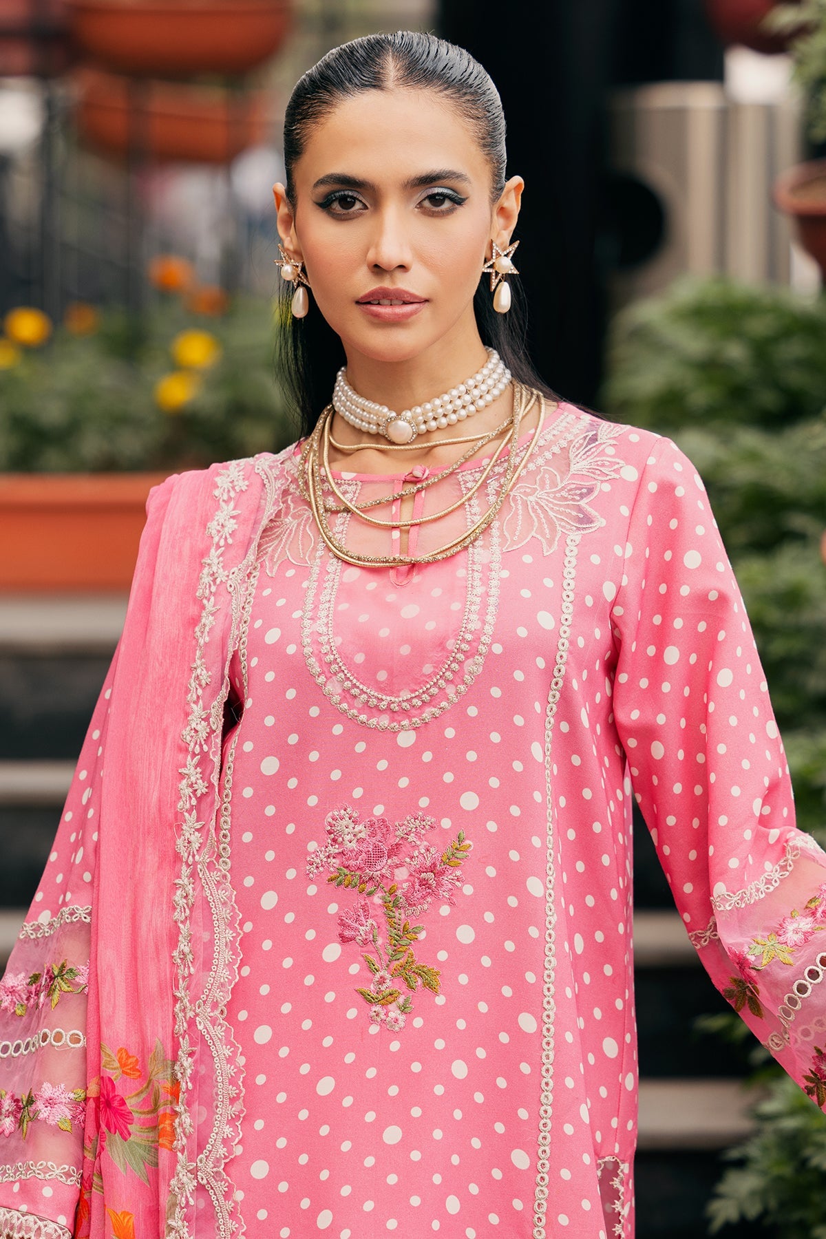 Charizma swissmiss embroidered Swiss voile unstitched lawn suits - CSM5-03