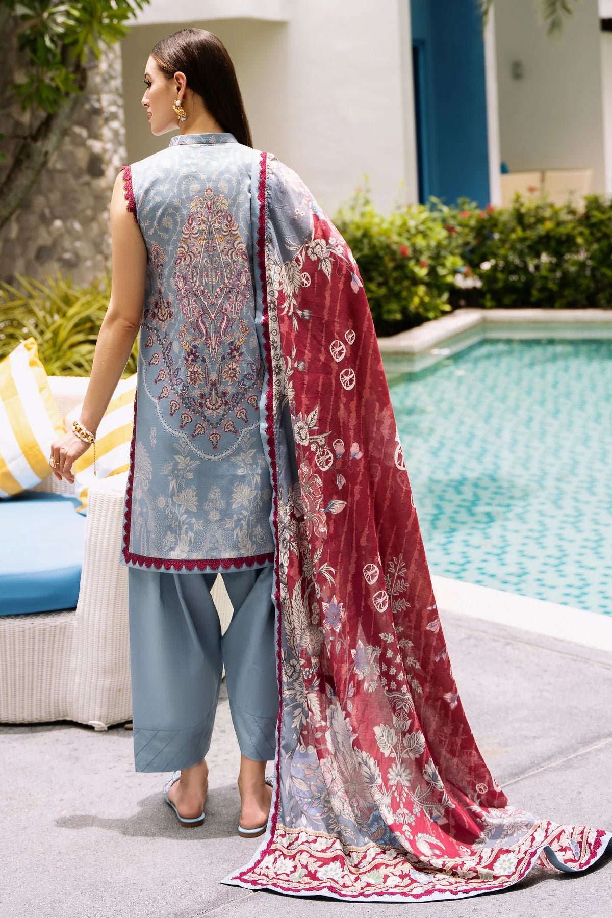 Jade urbane unstitched printed lawn suits - 20633A