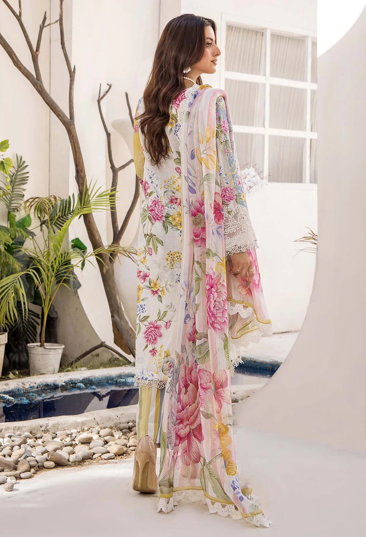 Adan libas prints unstitched lawn suits 2025 - 1107