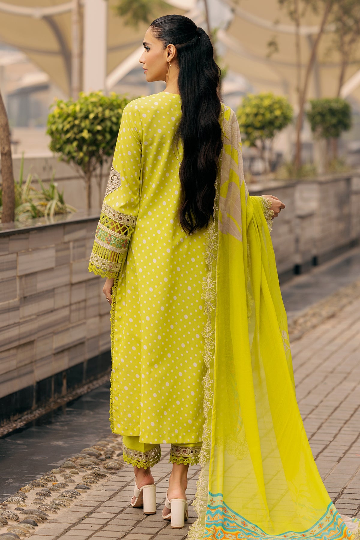 Charizma swissmiss embroidered Swiss voile unstitched lawn suits - CSM5-05