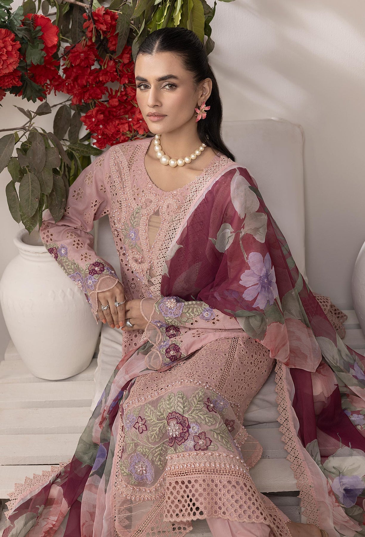 Adan’s libas Ezlyn unstitched lawn collection 2025 - Design 08