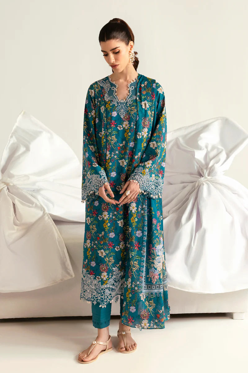 Qalamkar Qprints unstitched lawn suits - 2025 - Faha