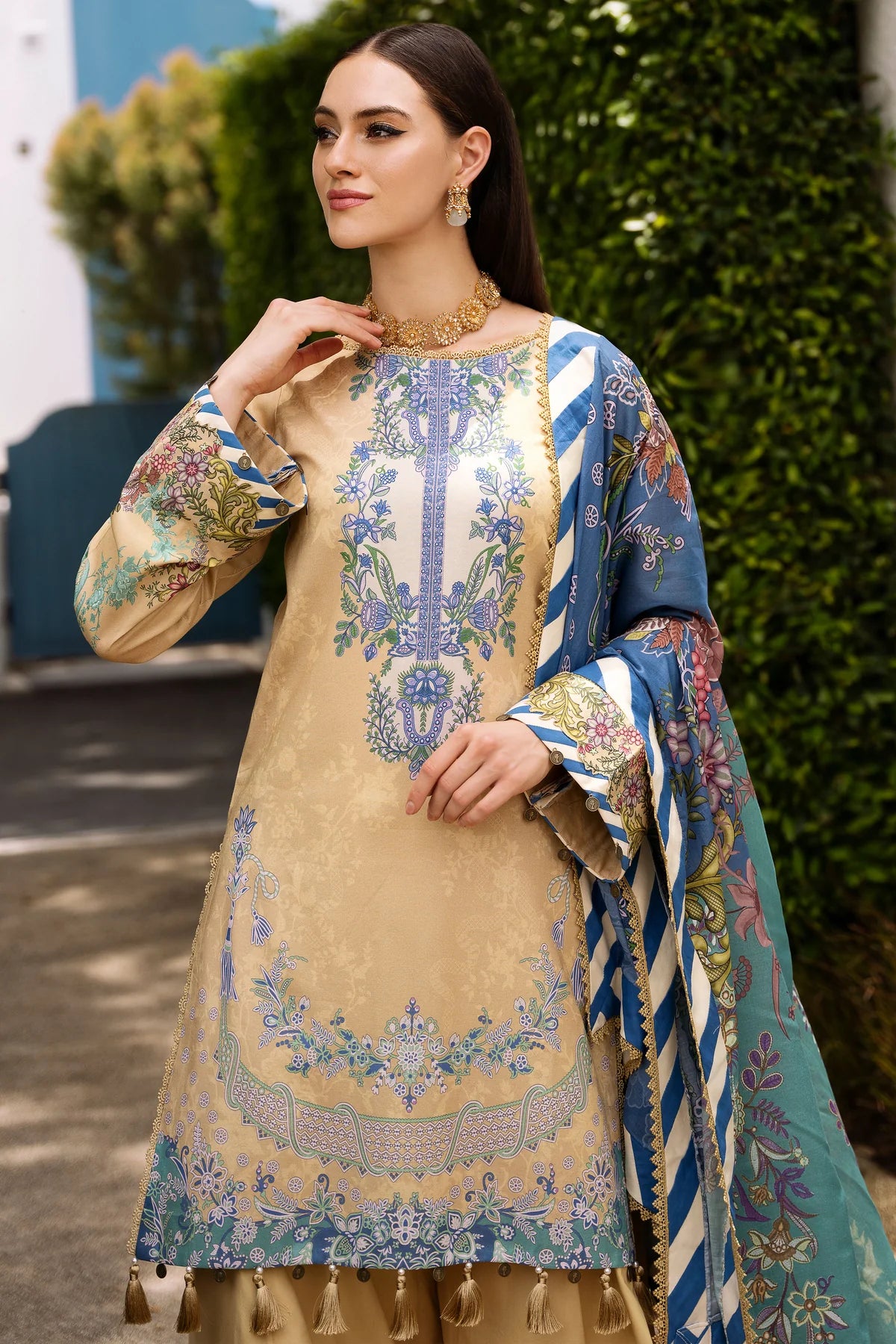 Jade urbane unstitched printed lawn suits - 20648A