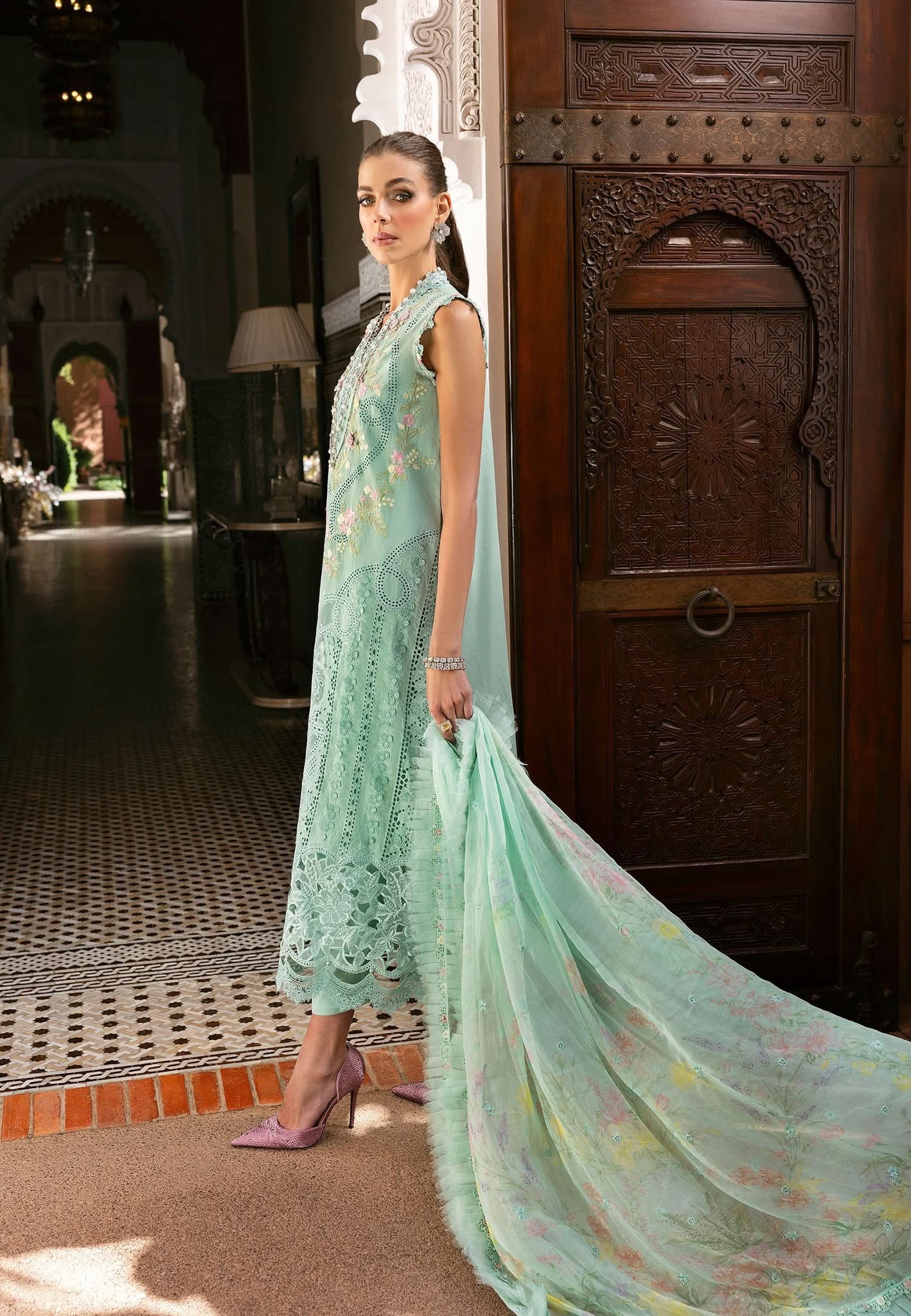 Maria B luxury lawn suits 2025 - 14A