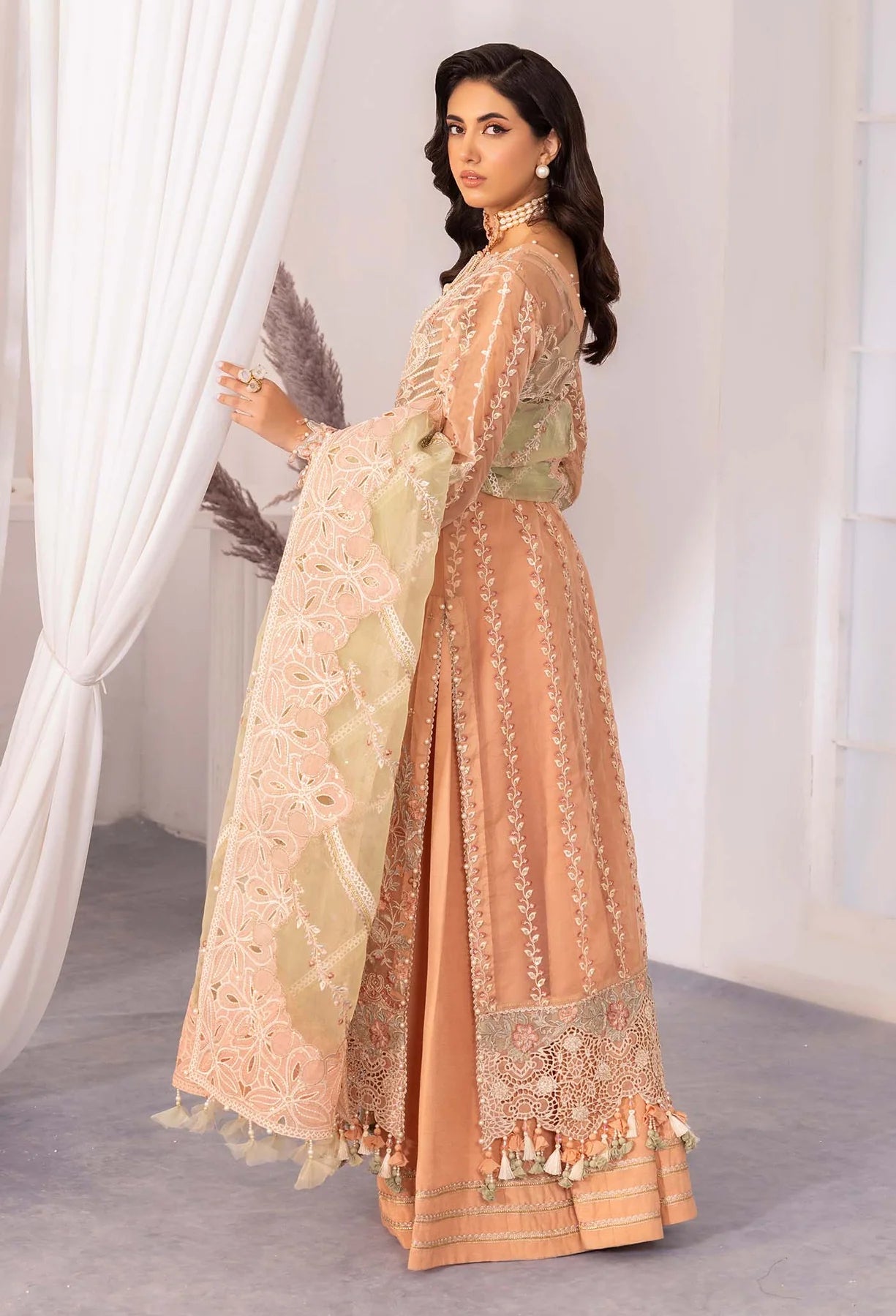 Adan's Chantelle Chiffon Suits | 2024 | APRICOT AGATE