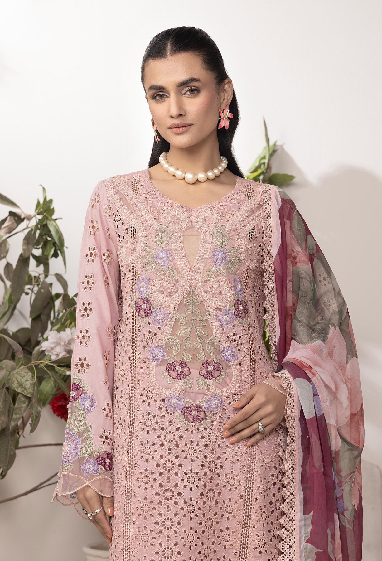 Adan’s libas Ezlyn unstitched lawn collection 2025 - Design 08