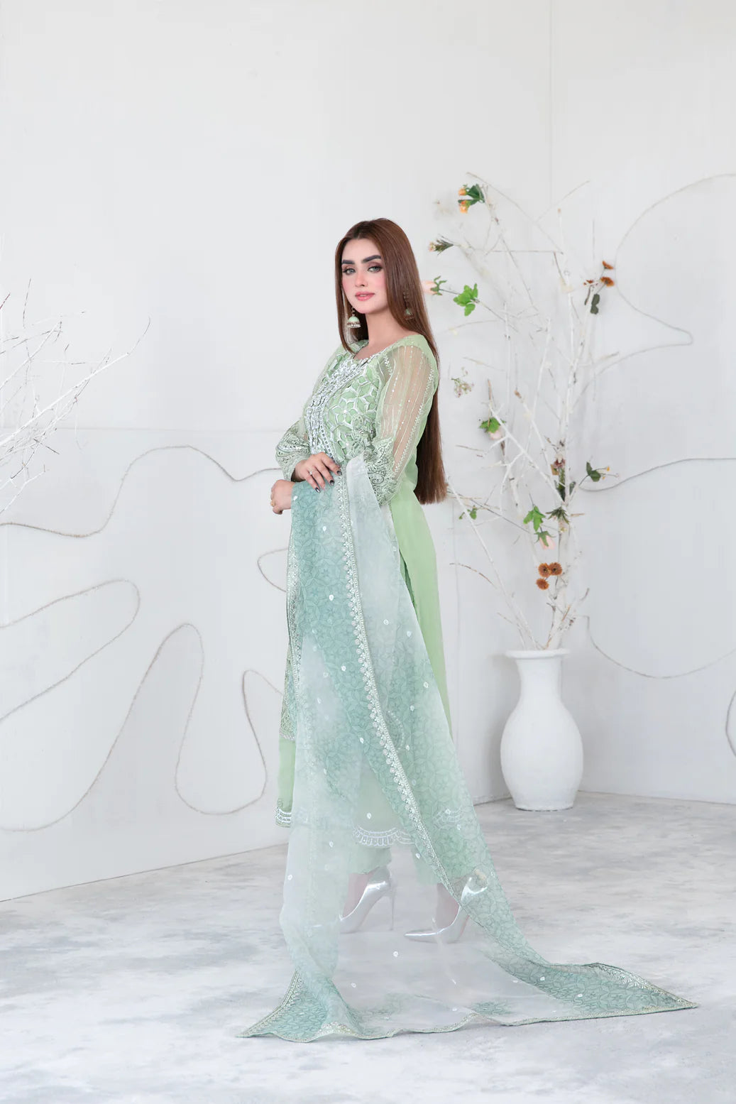 Tawakkal Gelareh Semi stitched organza suits 2025 - D-3653