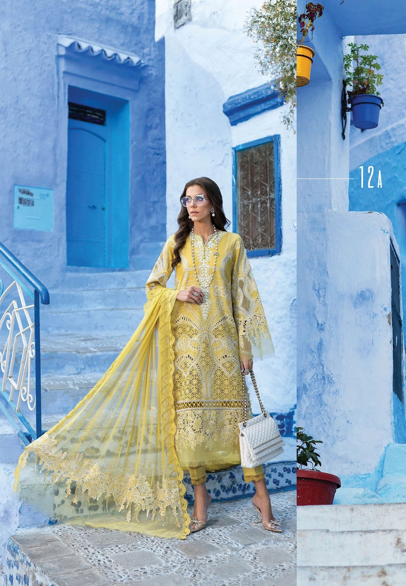 Maria B luxury lawn suits 2025 - 12A