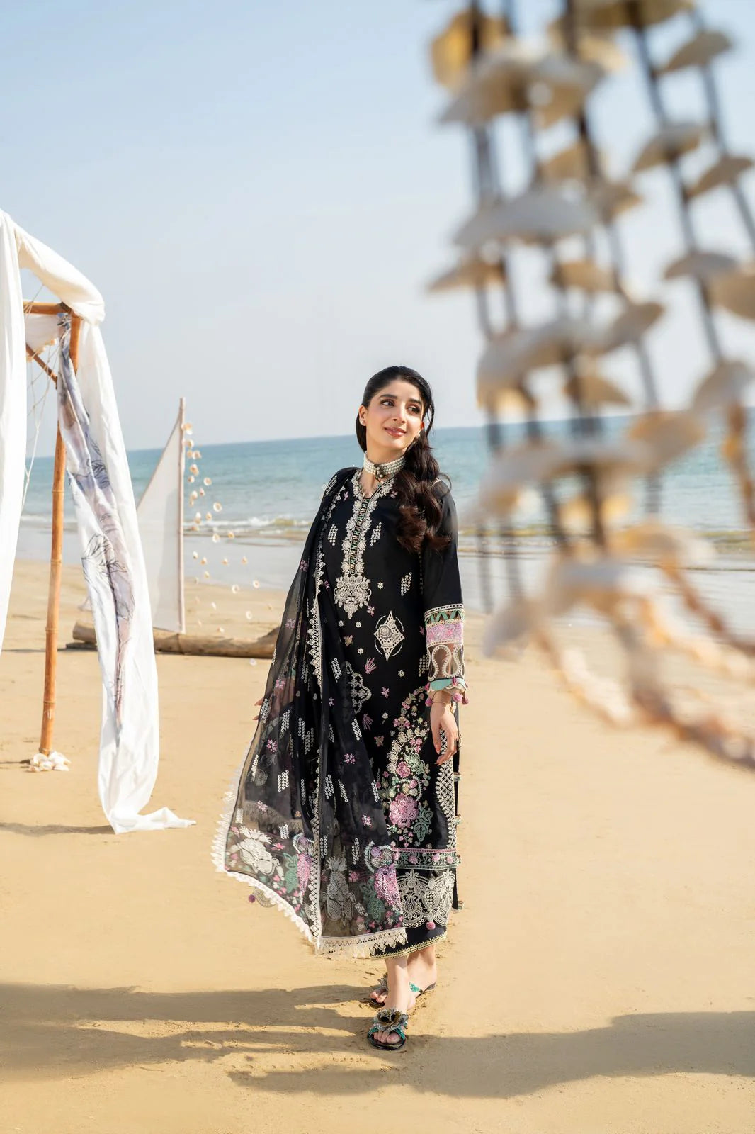 Saagar by aabyaan luxury festive unstitched lawn suits 2025 |Talia - AS-08