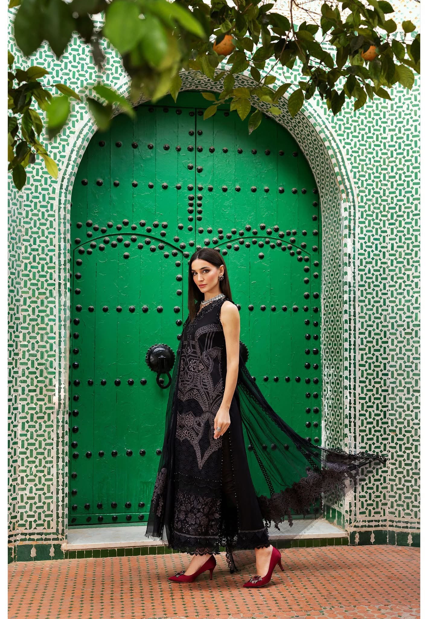 Maria B luxury lawn suits 2025 - 12B