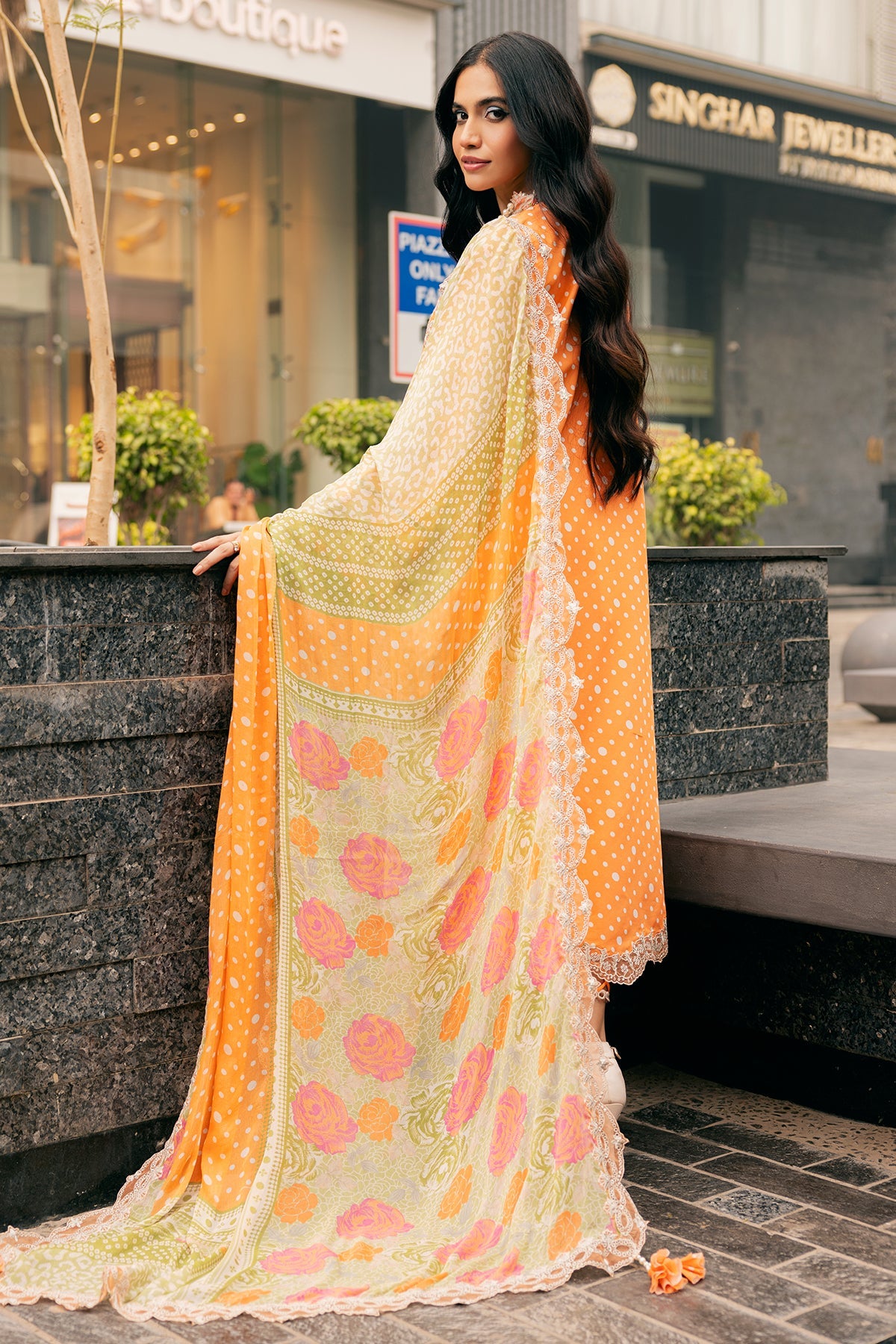 Charizma swissmiss embroidered Swiss voile unstitched lawn suits - CSM5-07
