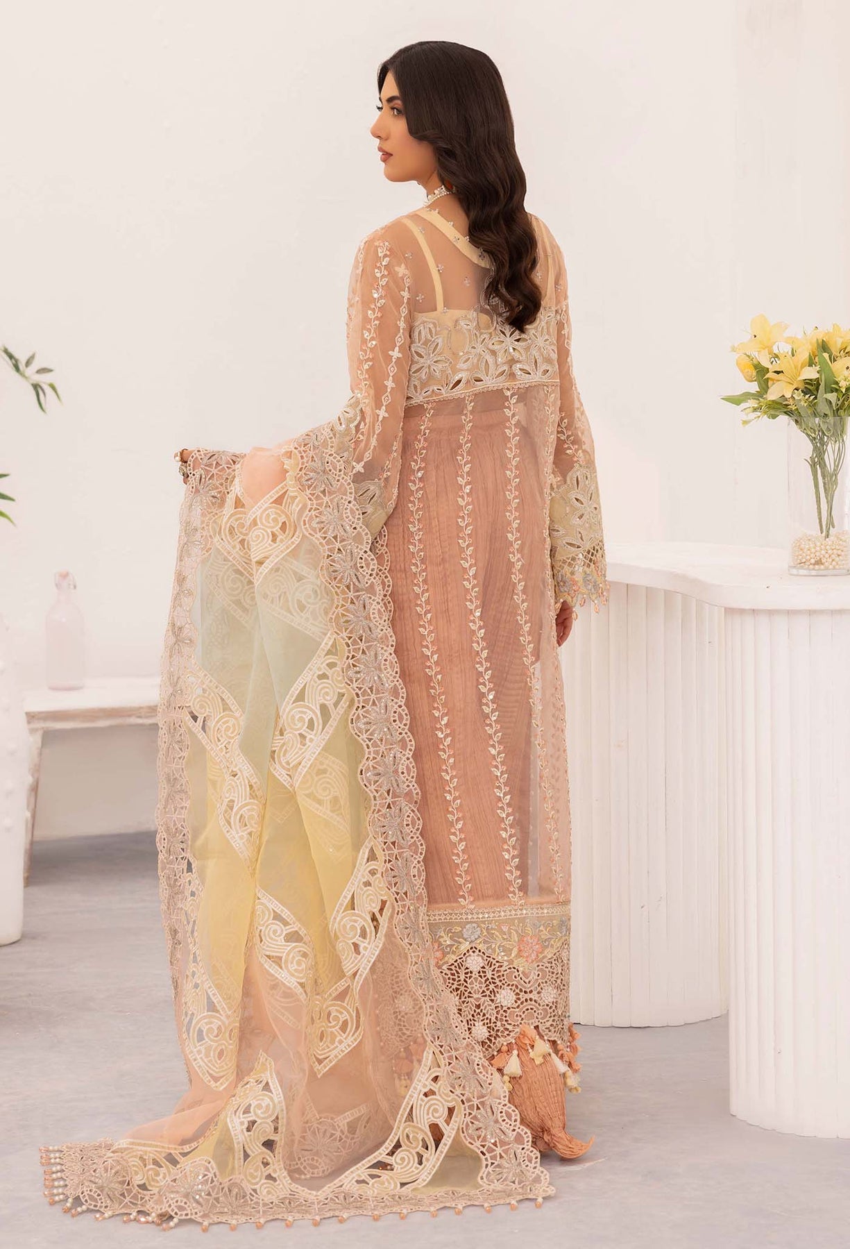 Adan's Chantelle Chiffon Suits | 2024 | BLUSH OPAL