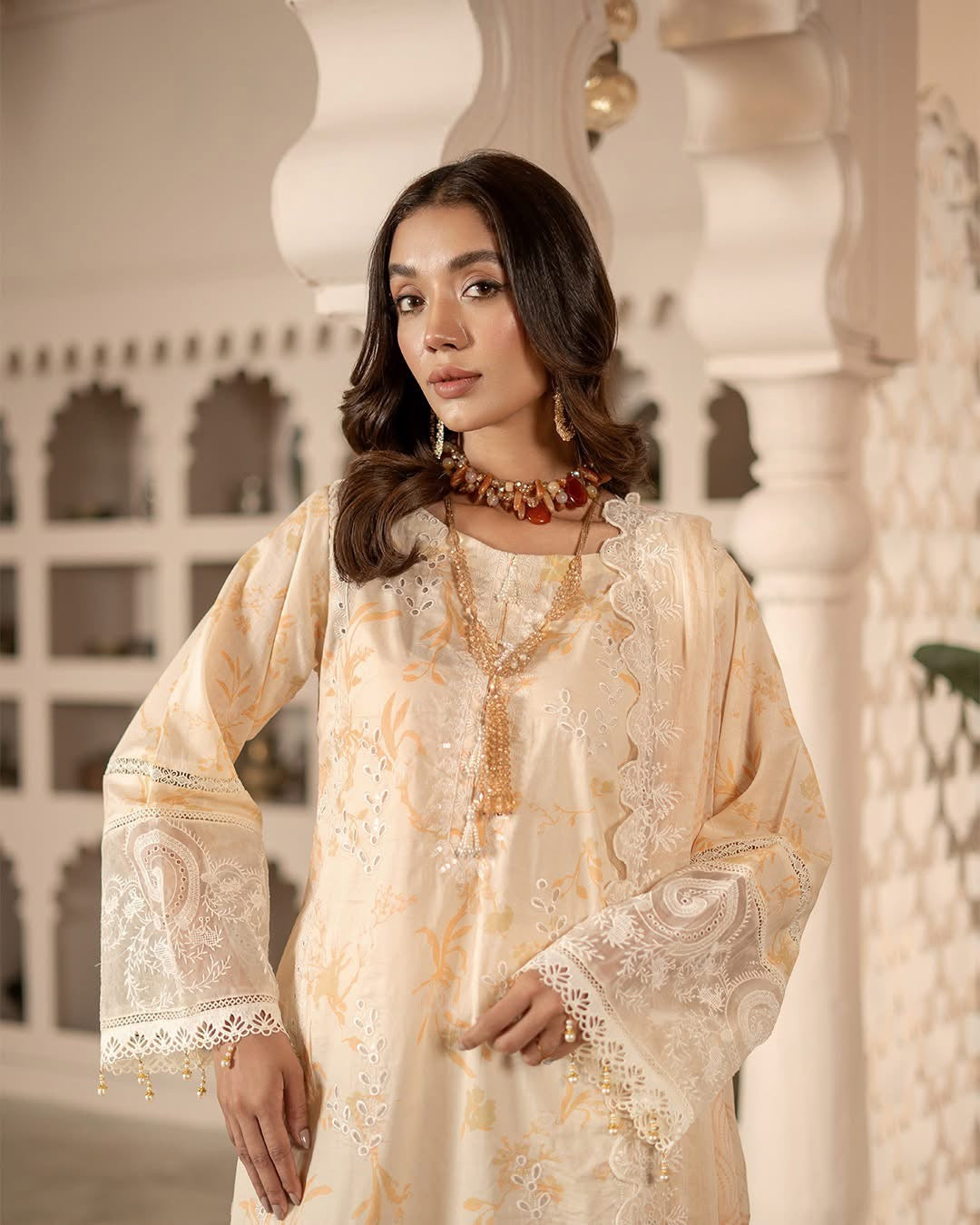 Alzohaib sunshine bloom premium edition unstitched lawn suits 2025 - 08