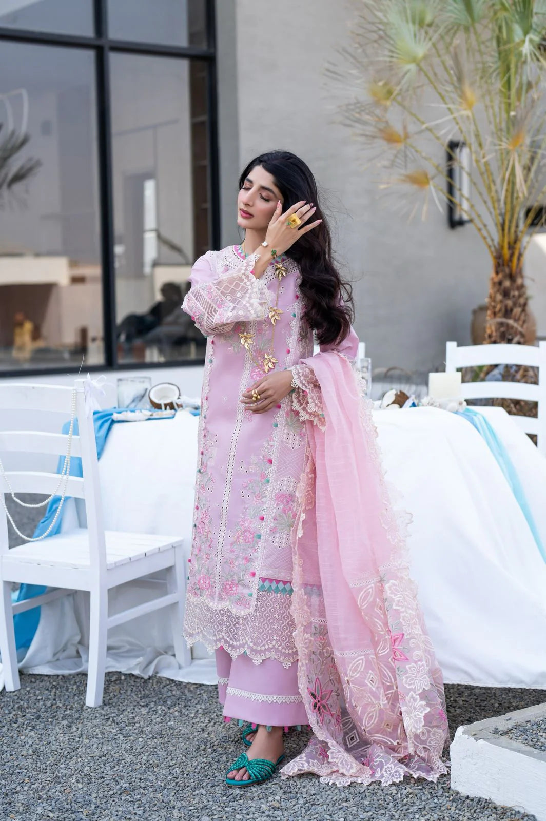 Saagar by aabyaan luxury festive unstitched lawn suits 2025 |Raqs - AS-02