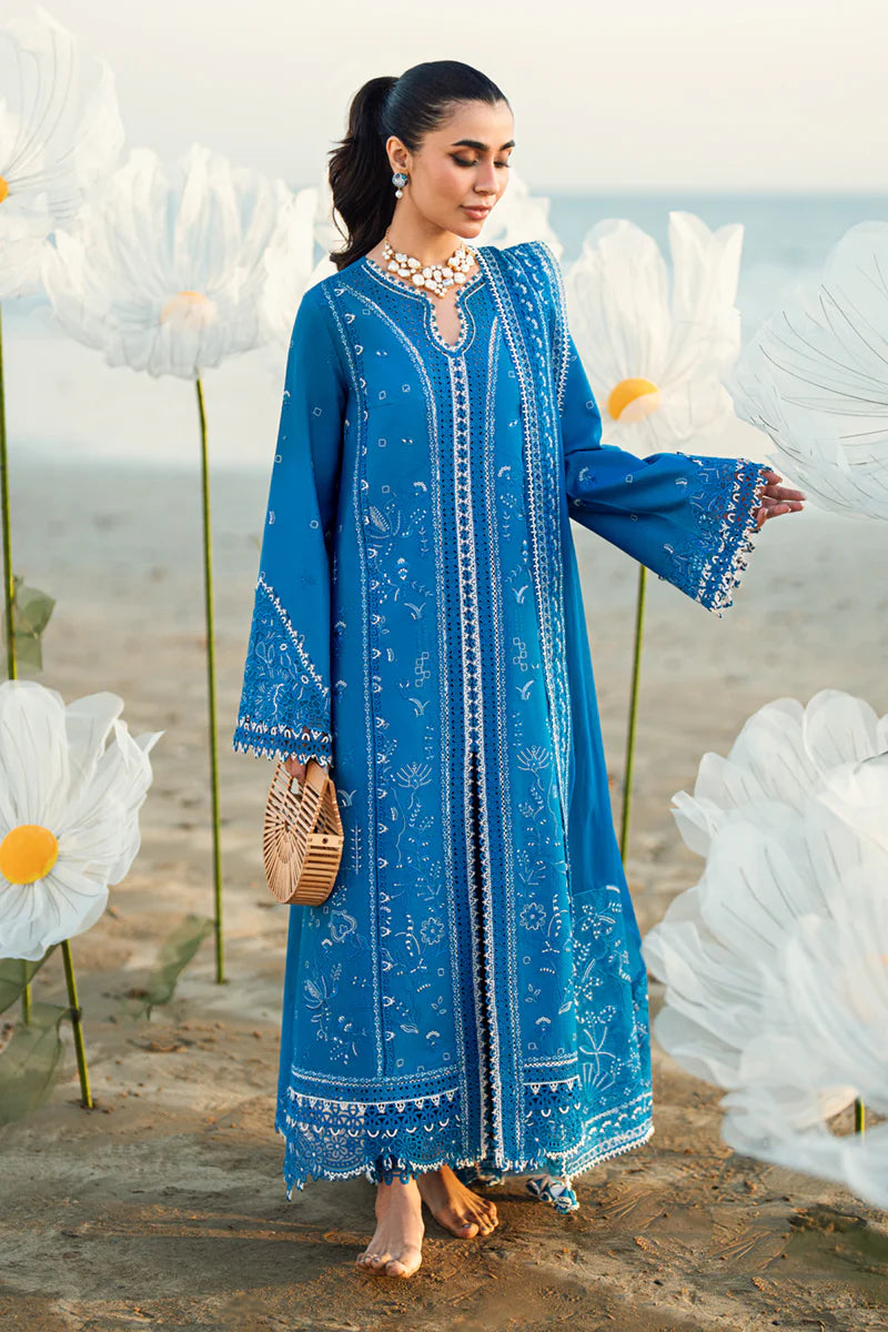 Qalamkar Sahil luxury unstitched lawn suits 2025 - FK-03