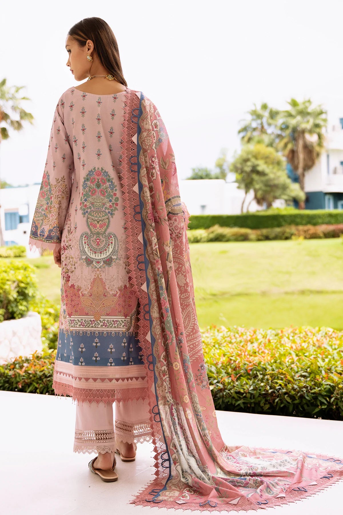 Jade urbane unstitched printed lawn suits - 20614B