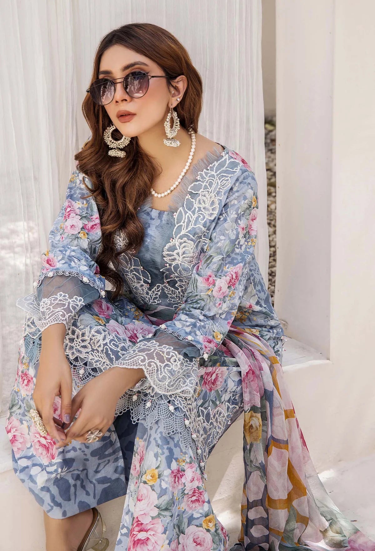 Adan libas prints unstitched lawn suits 2025 - 1102