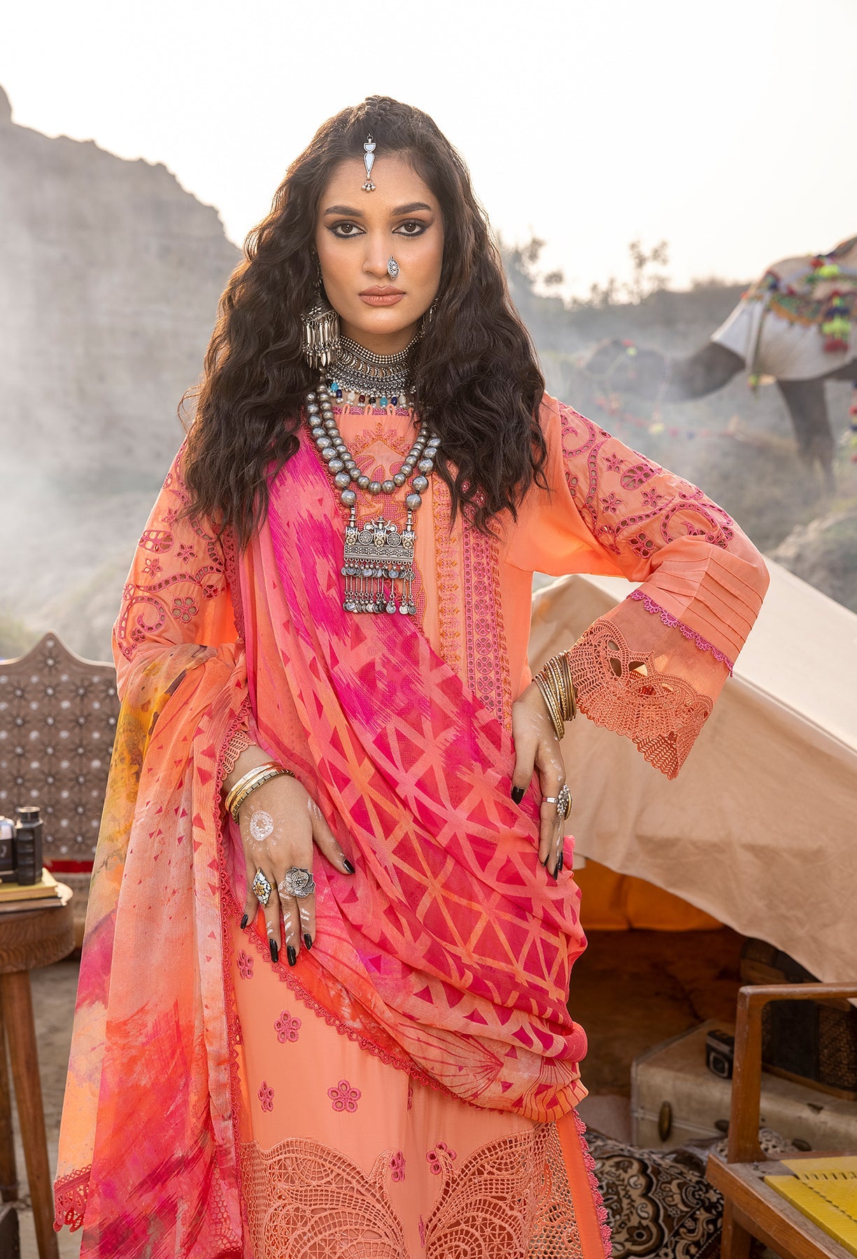 Adan's Libas Lawn Suits by Hafsah Zia | 2024 | D-5524