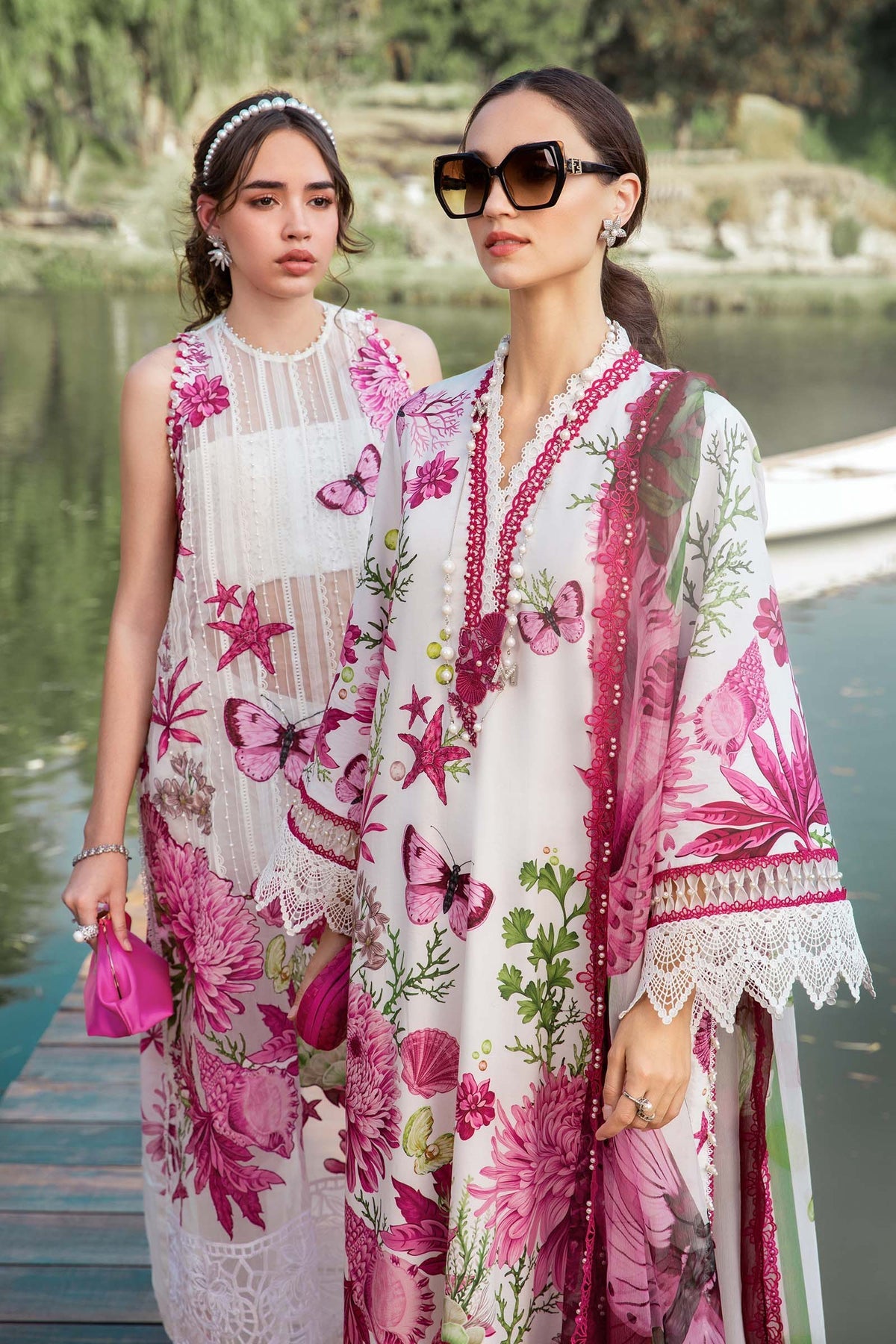 Maria B Mprints spring summer unstitched lawn suits 2025 | 10A