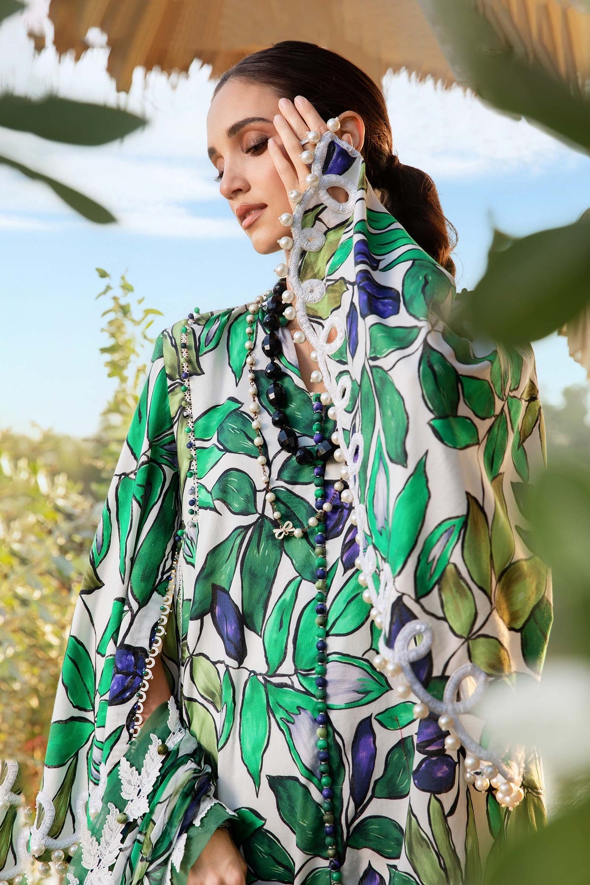 Maria B Mprints spring summer unstitched lawn suits 2025 | 5A