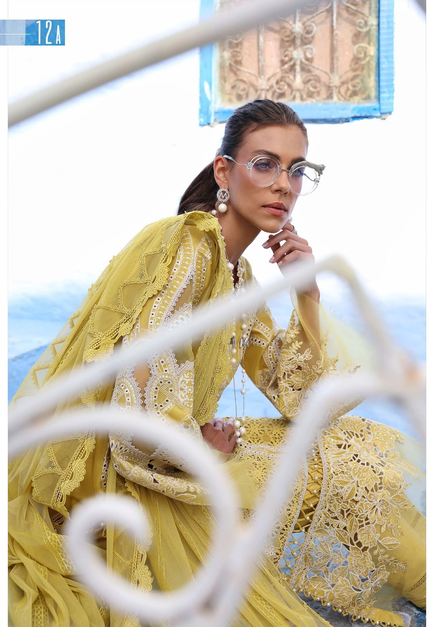 Maria B luxury lawn suits 2025 - 12A