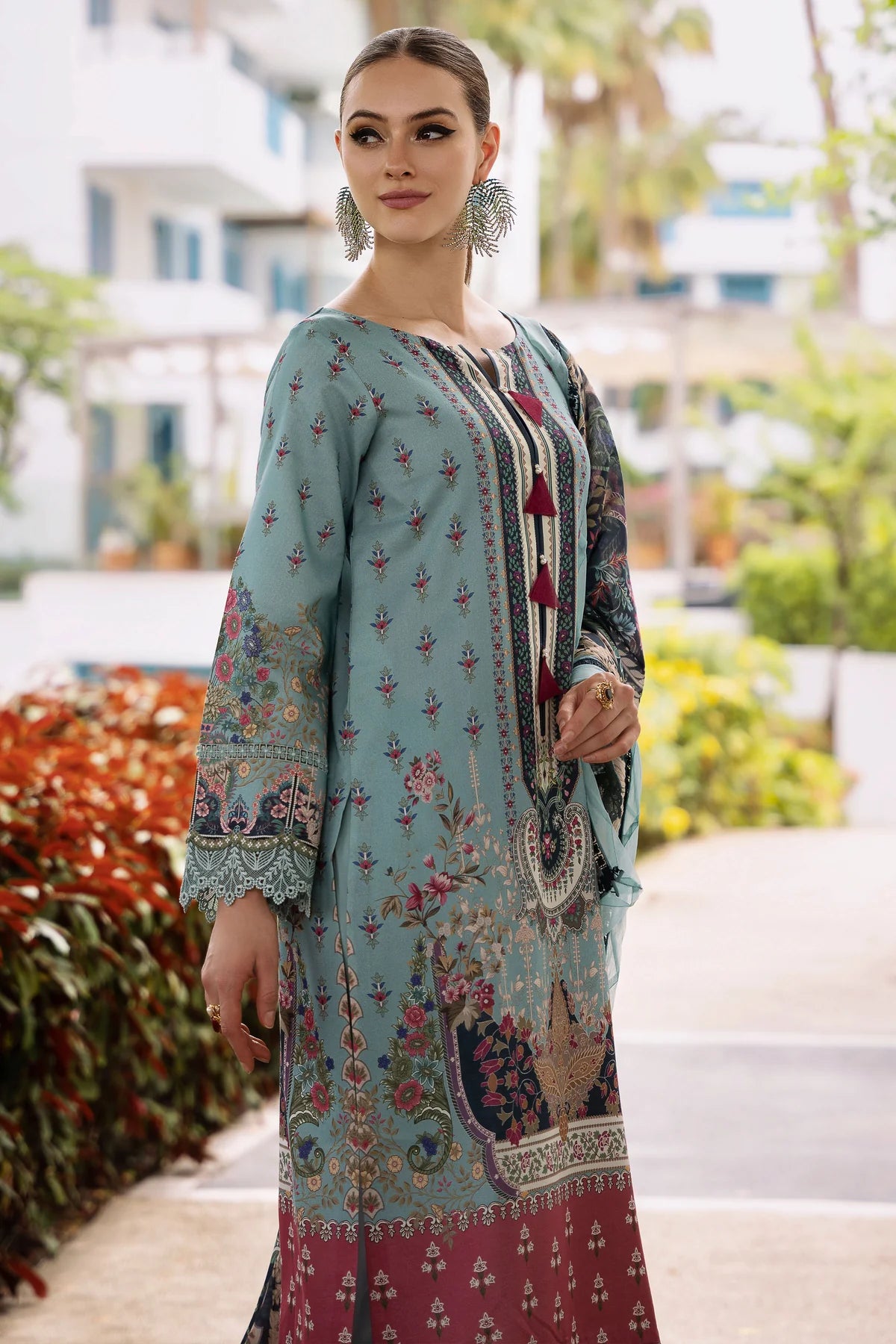 Jade urbane unstitched printed lawn suits - 20614A