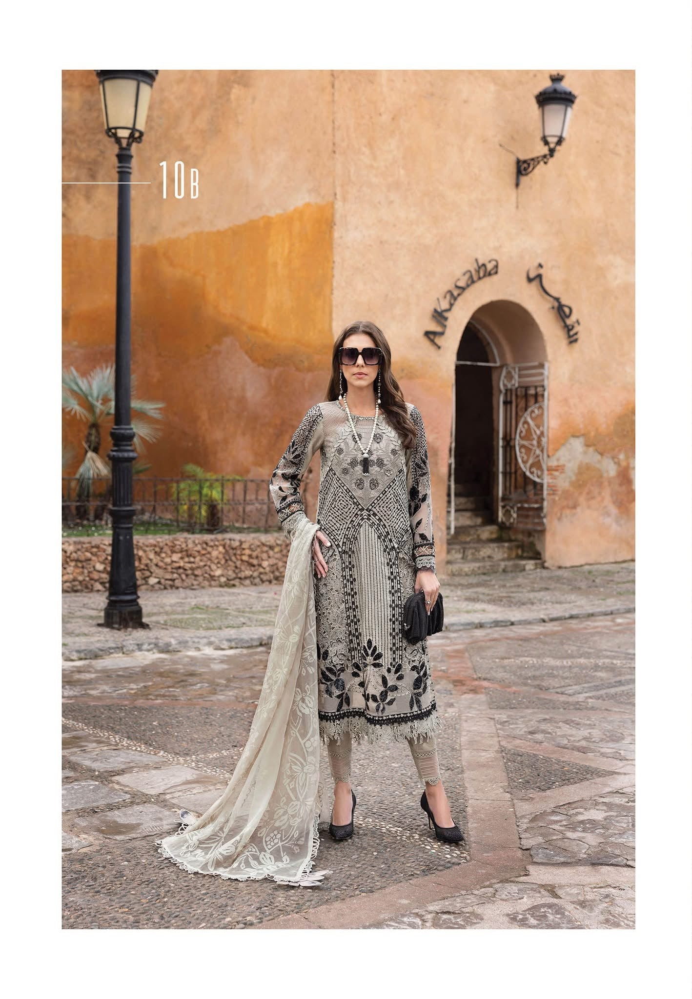 Maria B luxury lawn suits 2025 - 10B