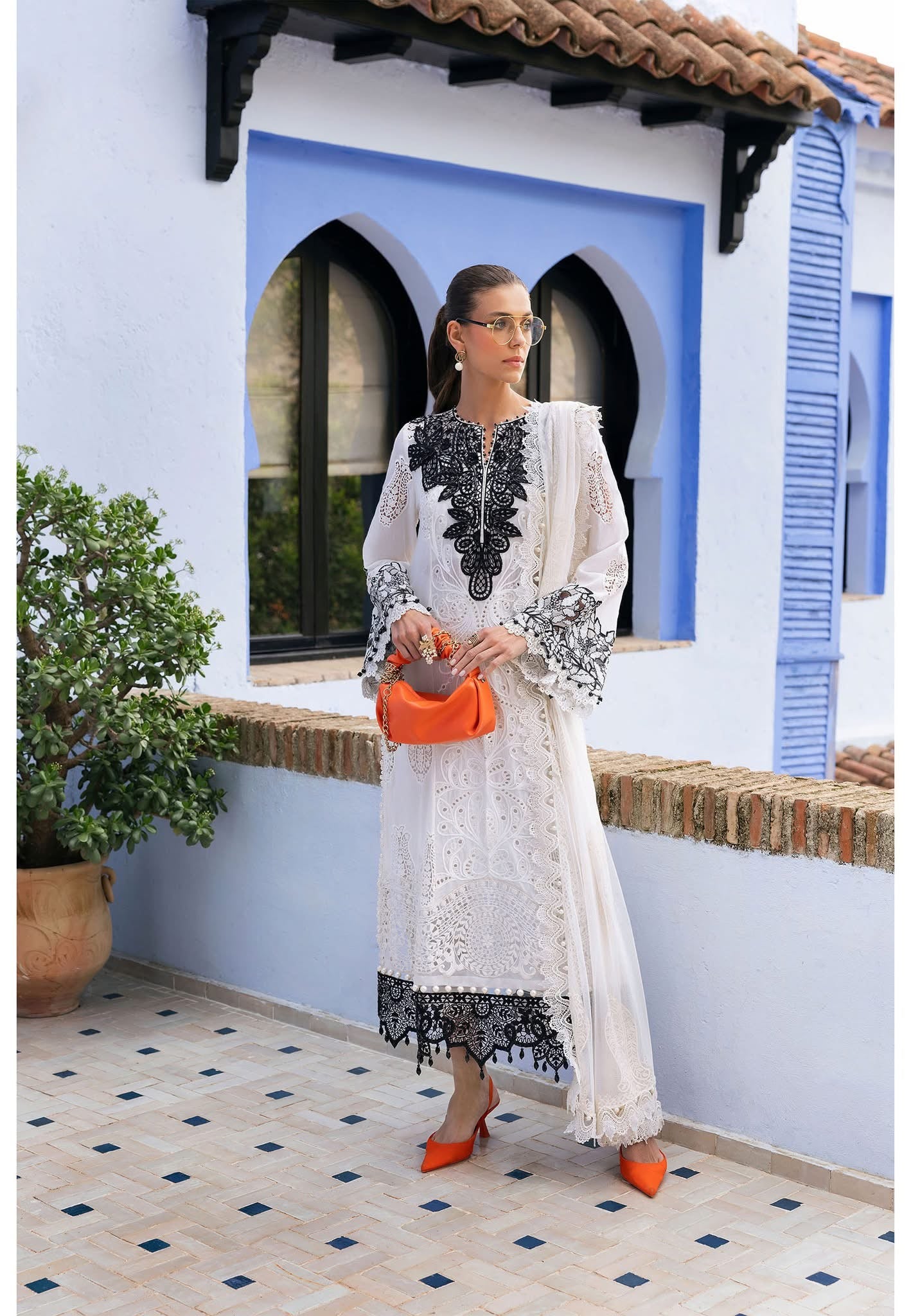 Maria B luxury lawn suits 2025 - 5A