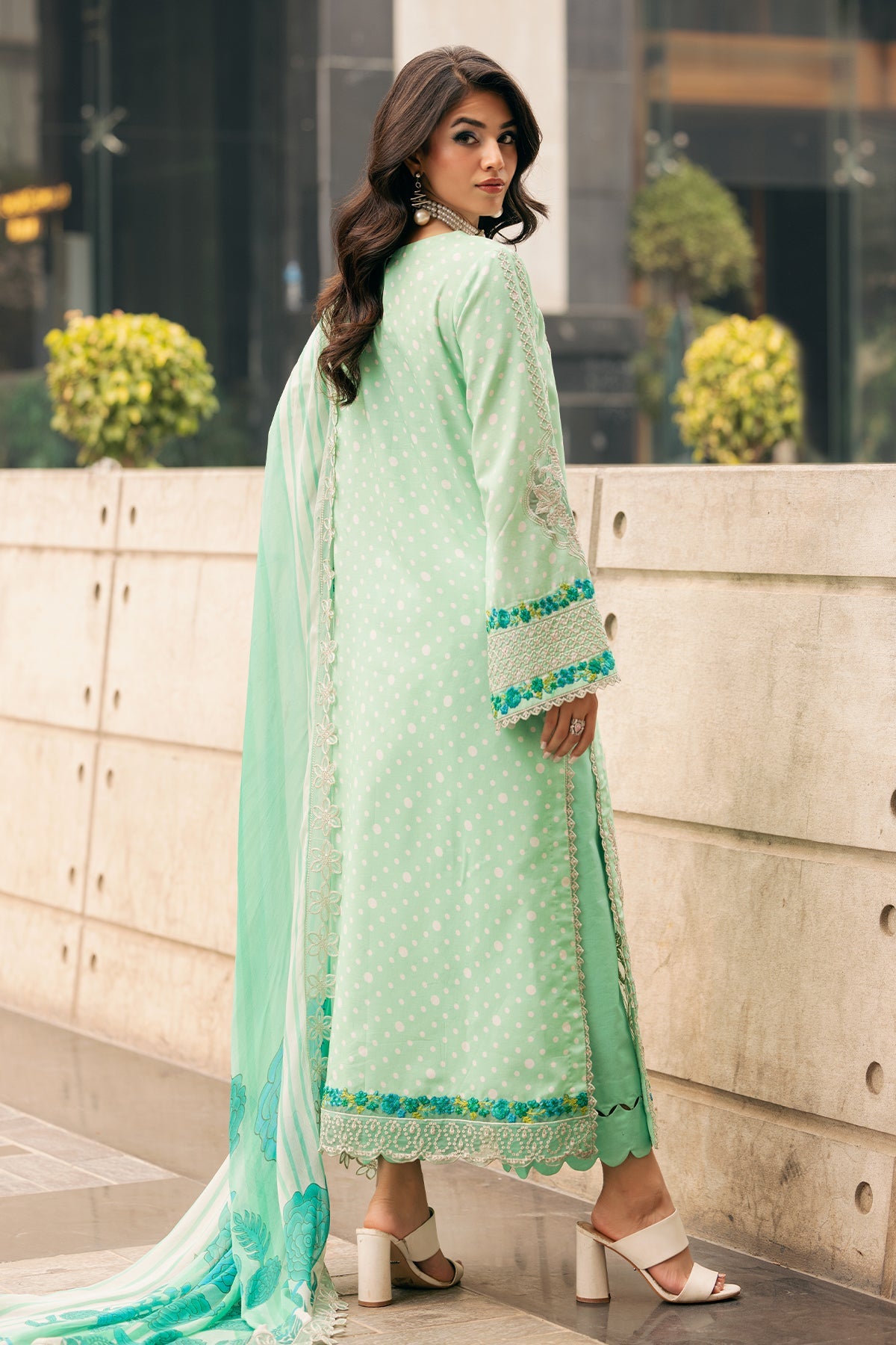 Charizma swissmiss embroidered Swiss voile unstitched lawn suits - CSM5-02