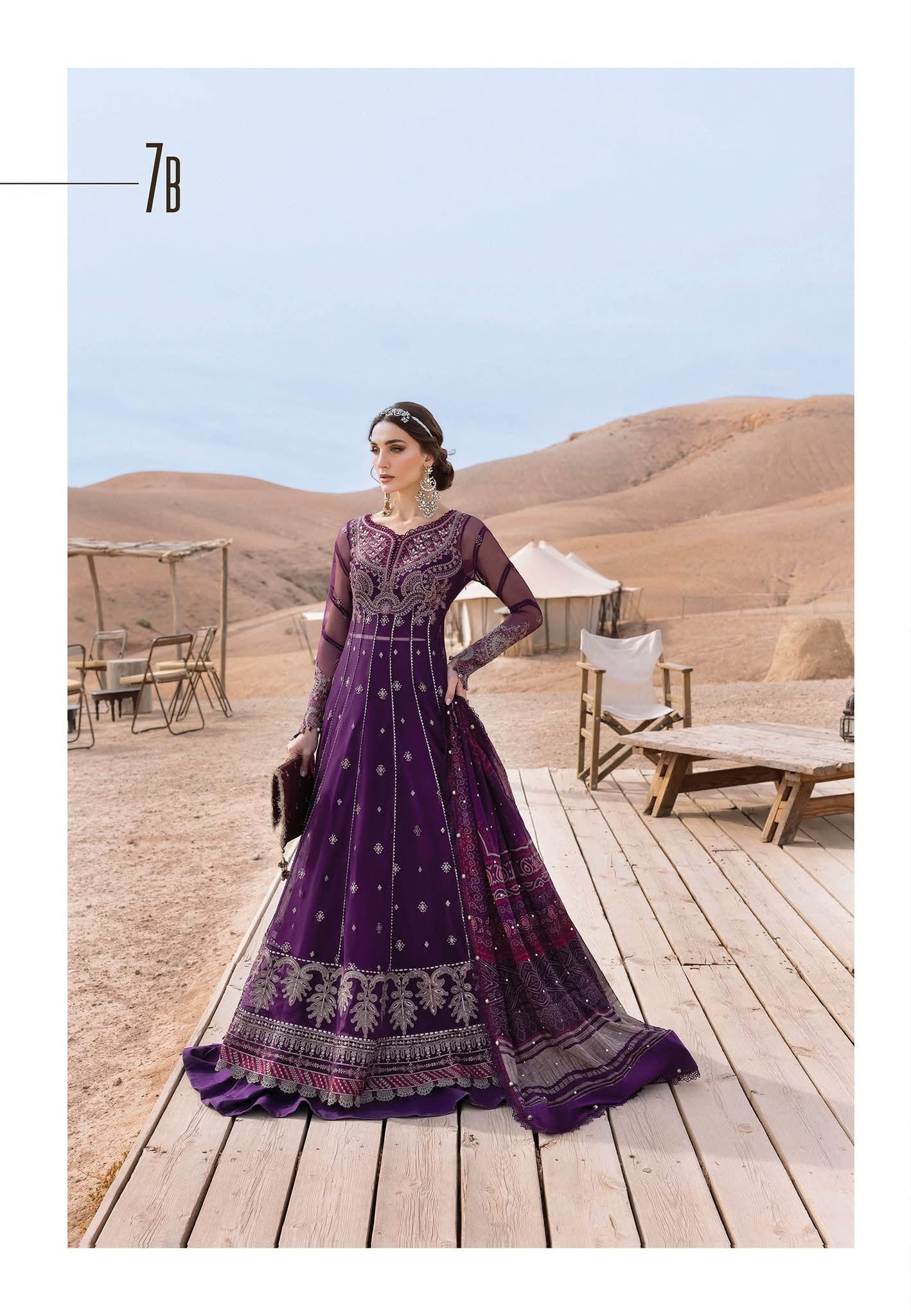 Maria B luxury lawn suits 2025 - 7B