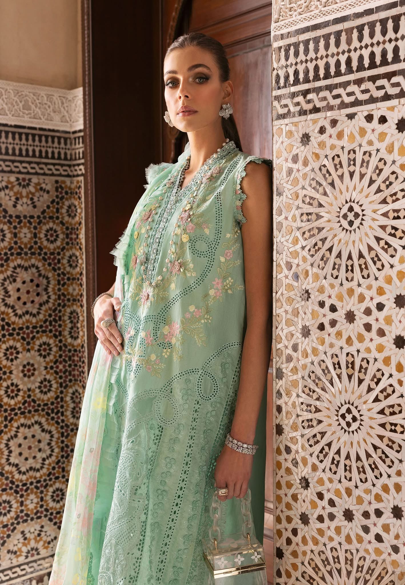Maria B luxury lawn suits 2025 - 14A