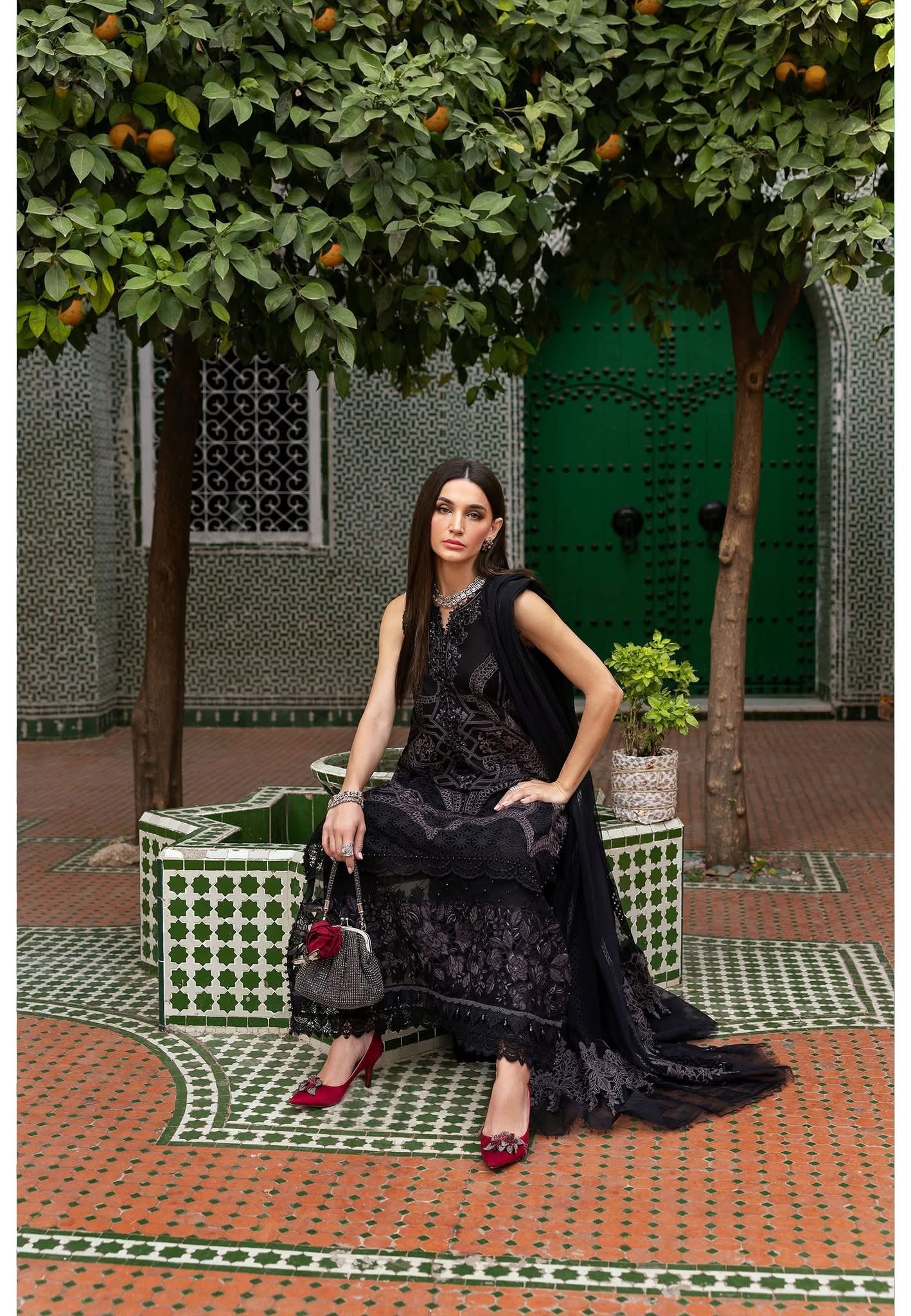 Maria B luxury lawn suits 2025 - 12B