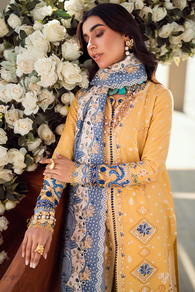 Qalamkar Sahil luxury unstitched lawn suits 2025 - FK-06