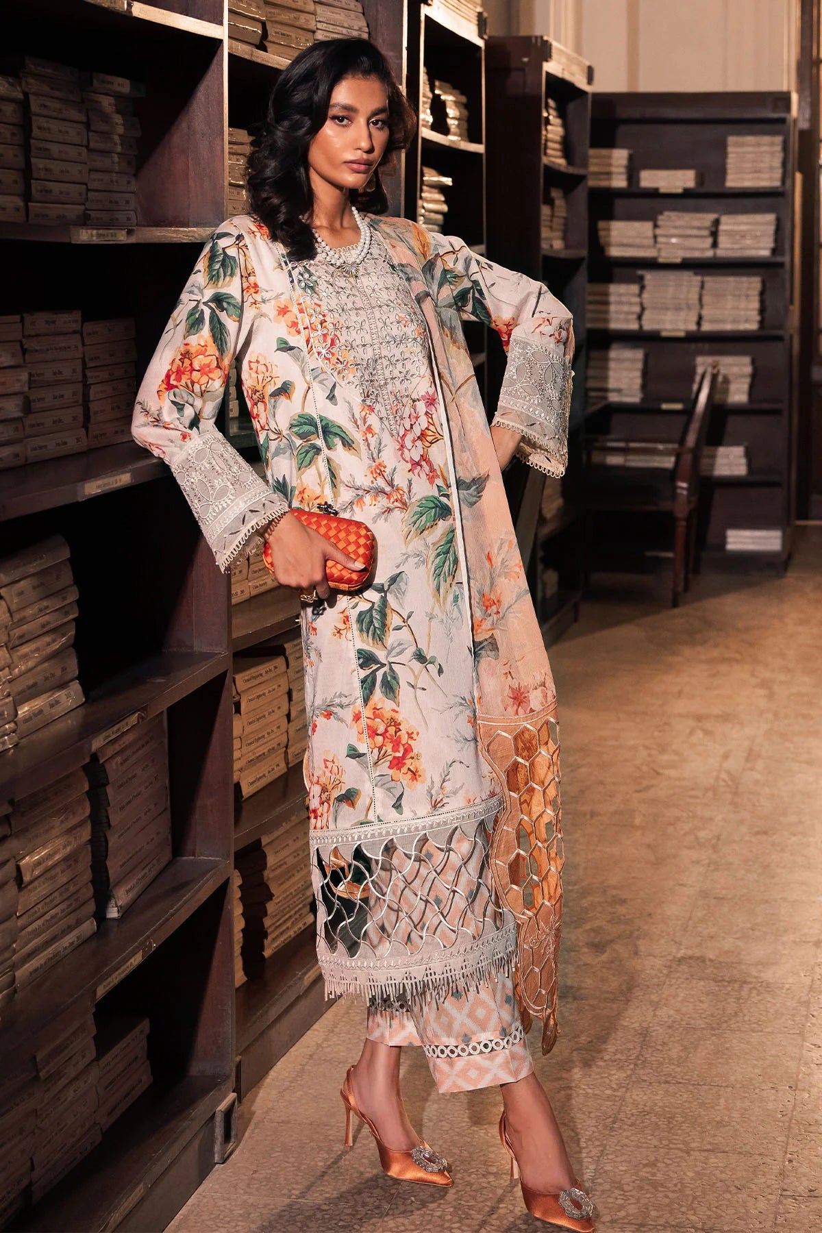 Nureh Glam Girl Unstiched lawn collection 2025 - GL-13