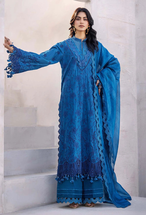 Adan’s Libas Lasserkari unstitched lawn suits 2025 - 3903