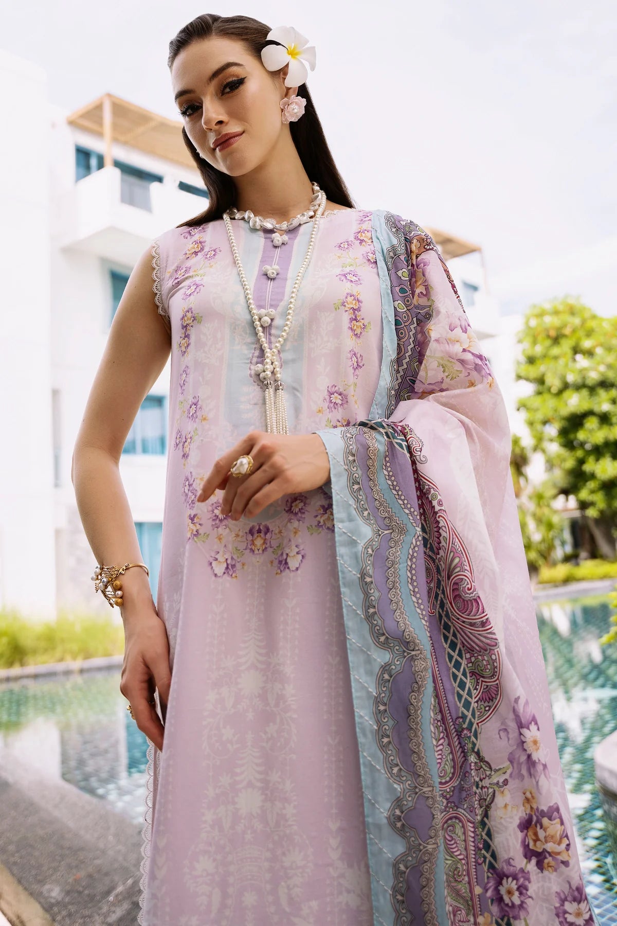 Jade urbane unstitched printed lawn suits - 20645A