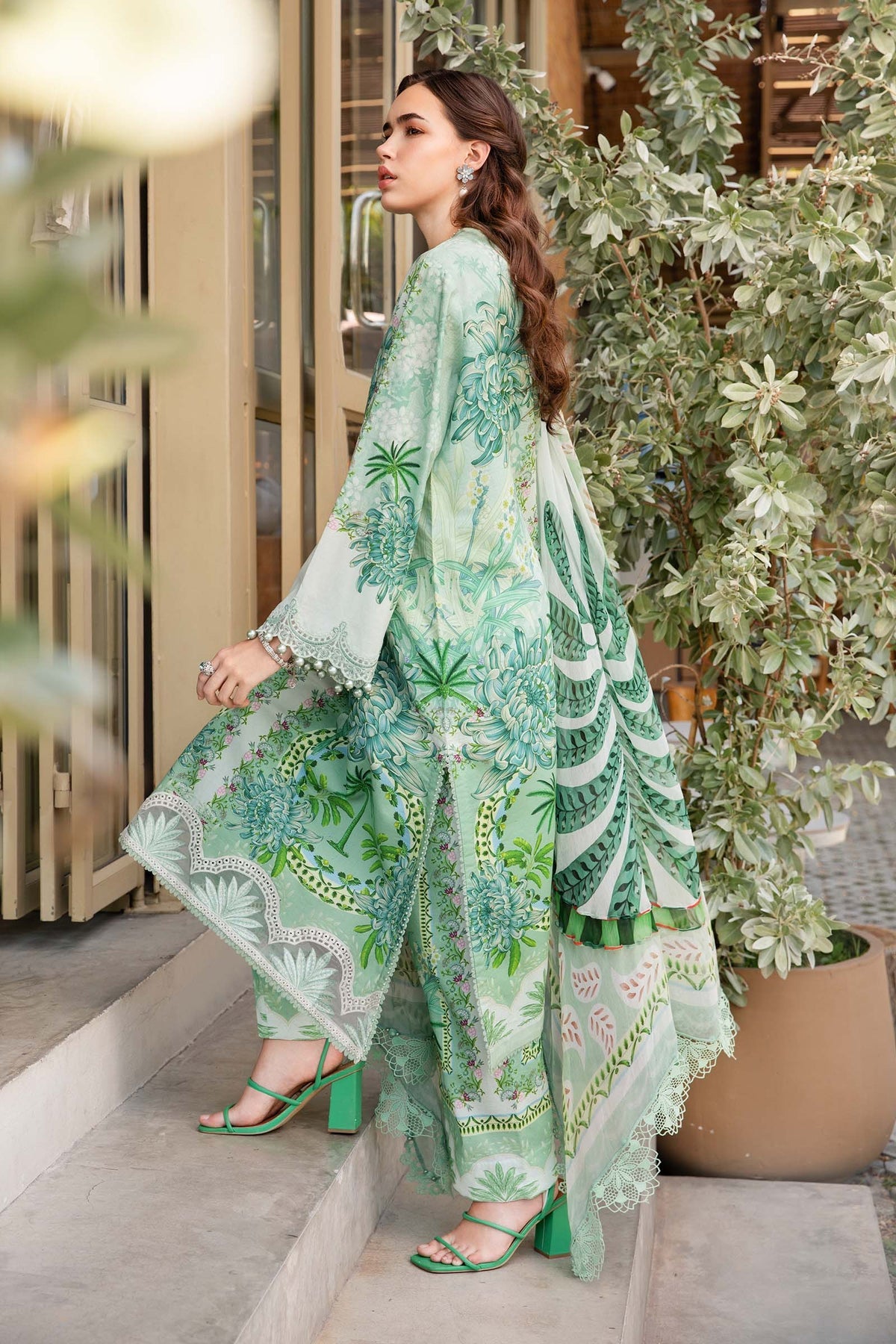 Maria B Mprints spring summer unstitched lawn suits 2025 | 14A