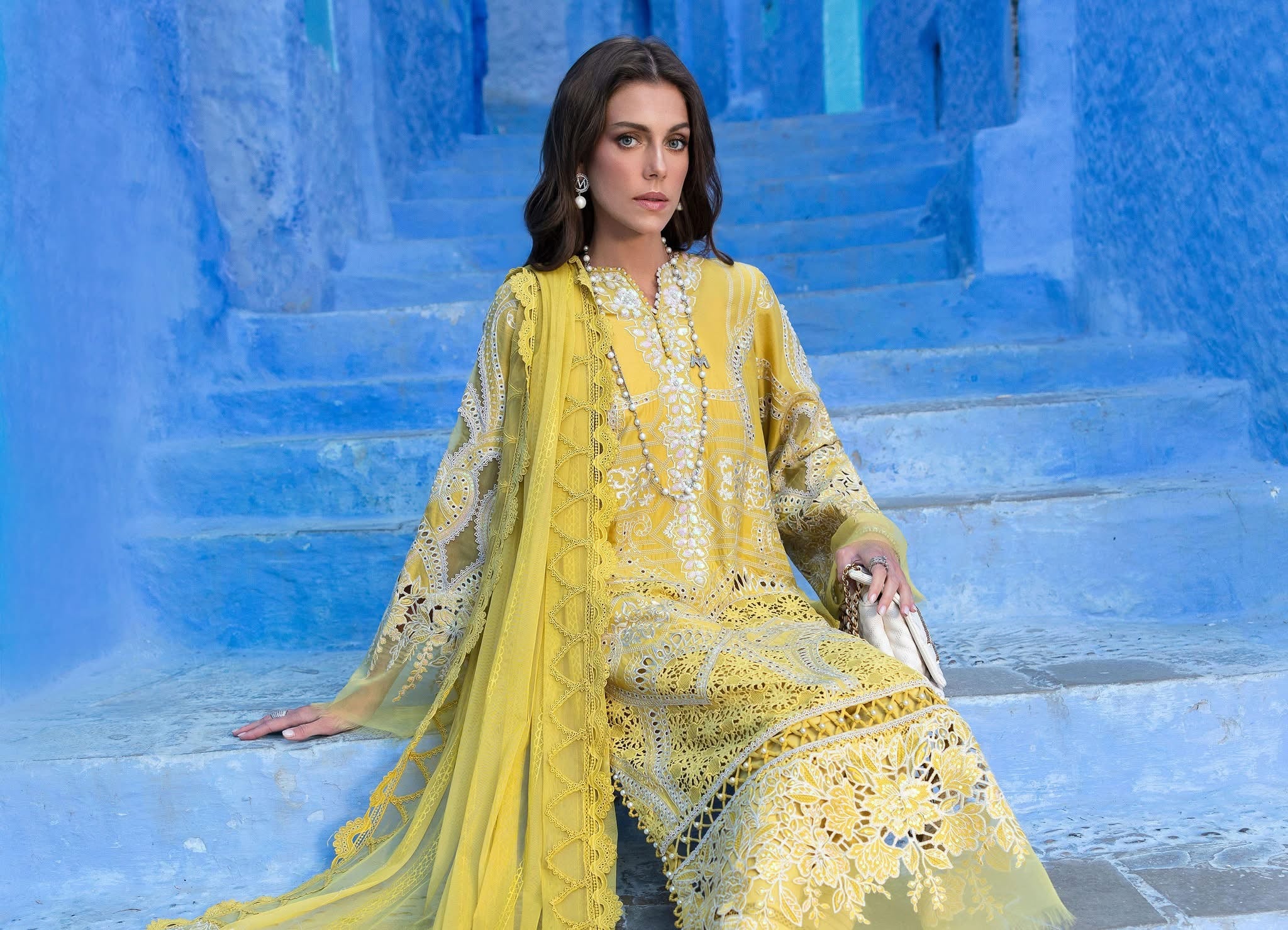 Maria B luxury lawn suits 2025 - 12A