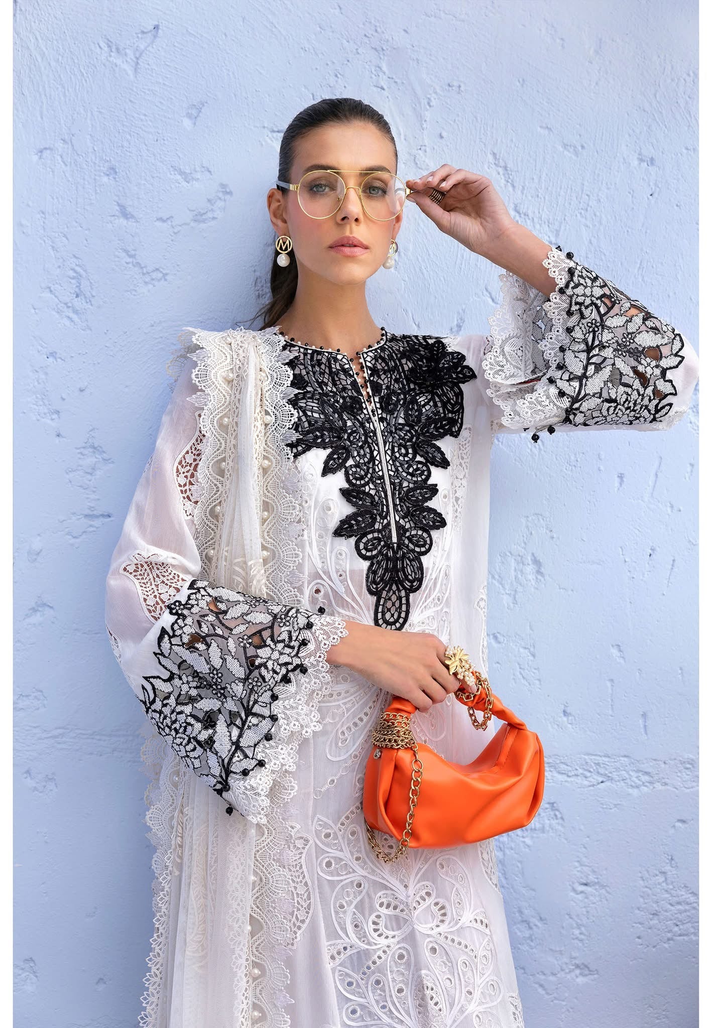 Maria B luxury lawn suits 2025 - 5A