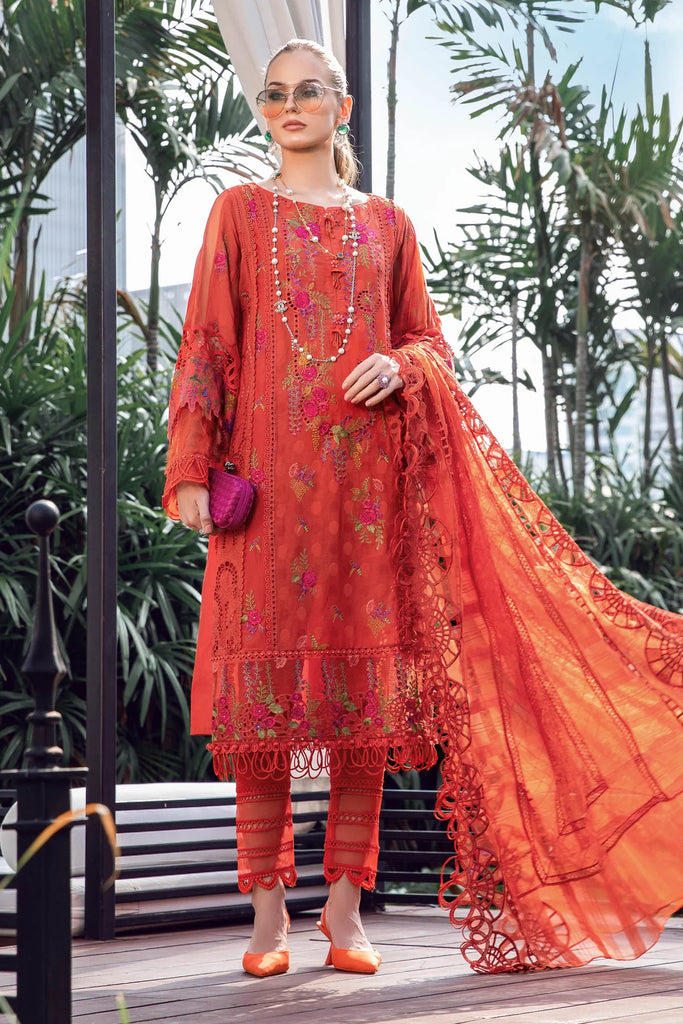 Maria B Luxury Lawn Suits Eid Edition 2023 - EL-23-03-Brunt Orange