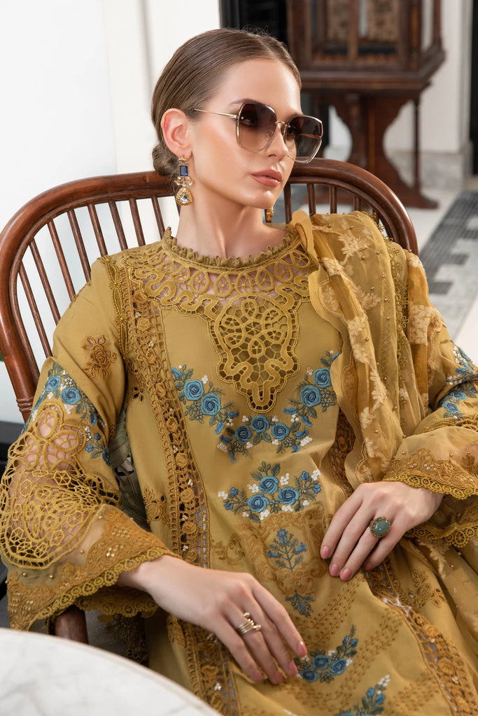 Maria B Luxury Lawn Suits Eid Edition 2023 EL 23 06 Mustard