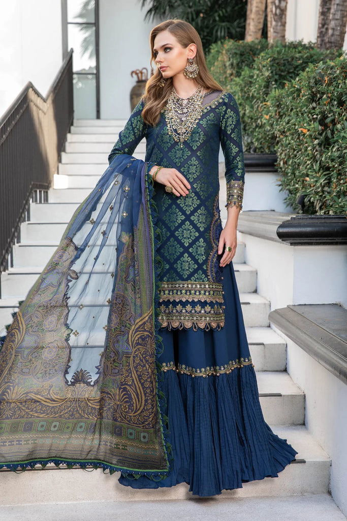 Maria B Luxury Lawn Suits Eid Edition 2023 - EL-23-08-Blue