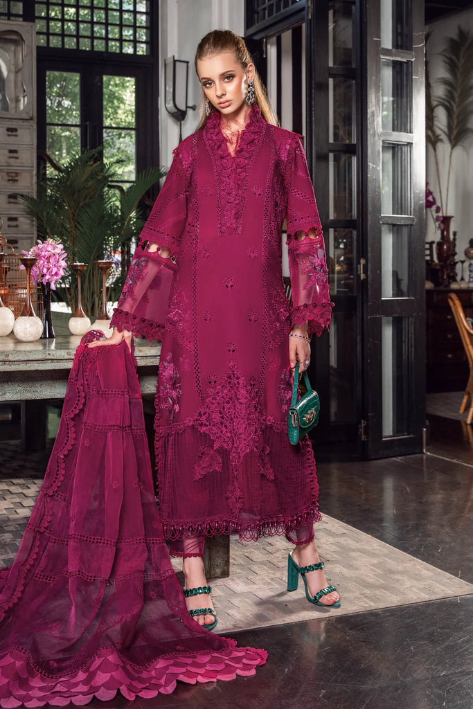 Maria B Luxury Lawn Suits Eid Edition 2023 - EL-23-09-Magenta