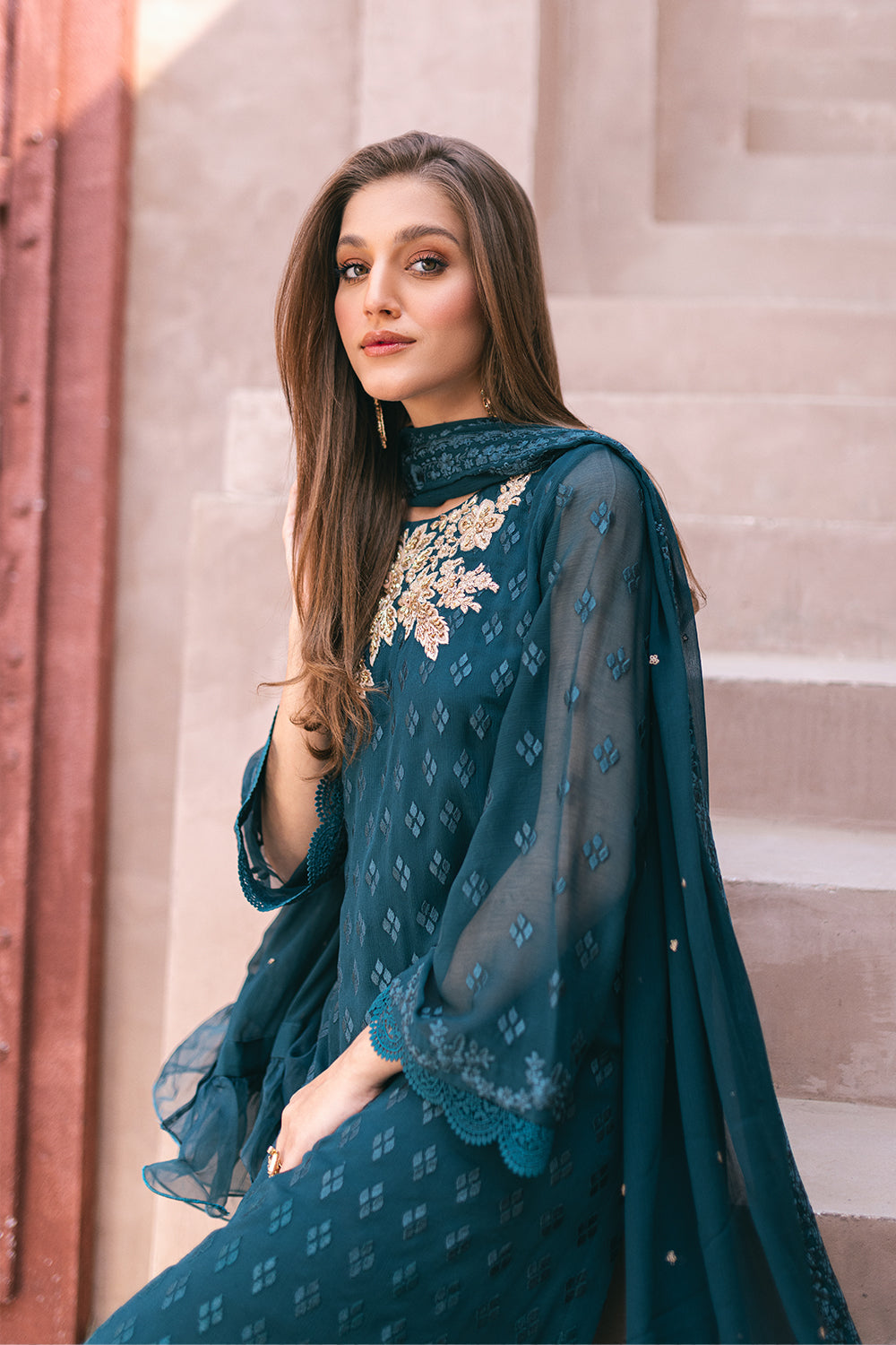 Ensembles Lawn Suits by Azure | 2024 |  Emerald Bloom