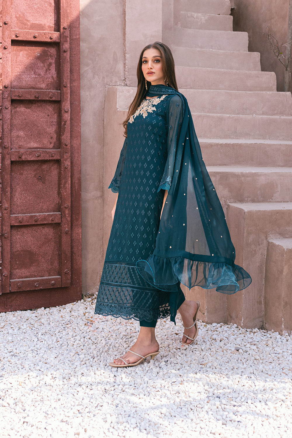 Ensembles Lawn Suits by Azure | 2024 |  Emerald Bloom