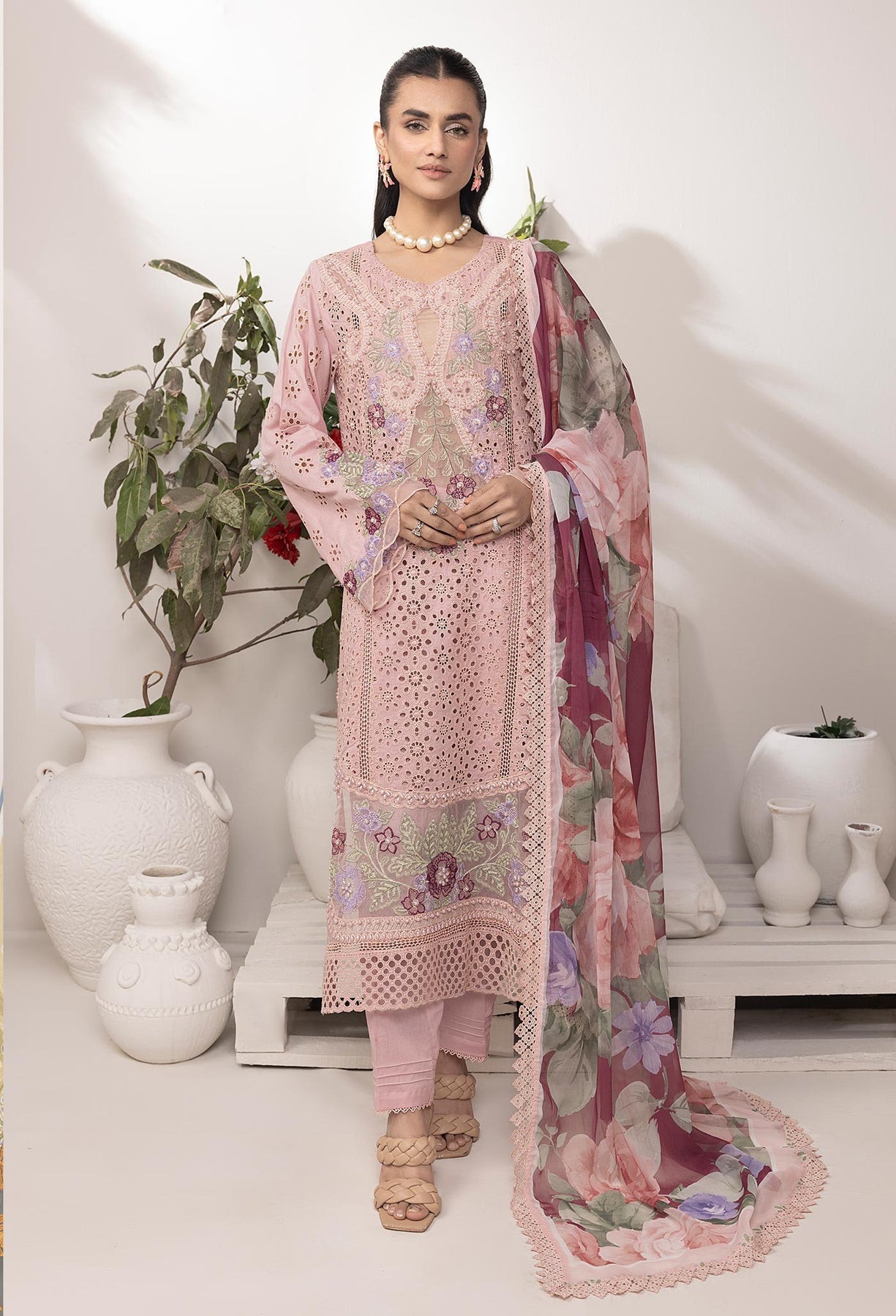 Adan’s libas Ezlyn unstitched lawn collection 2025 - Design 08