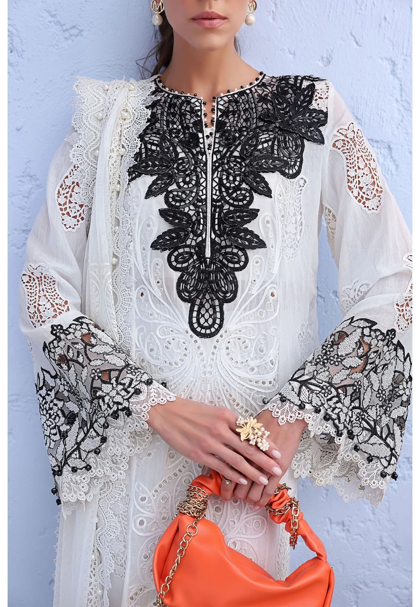 Maria B luxury lawn suits 2025 - 5A
