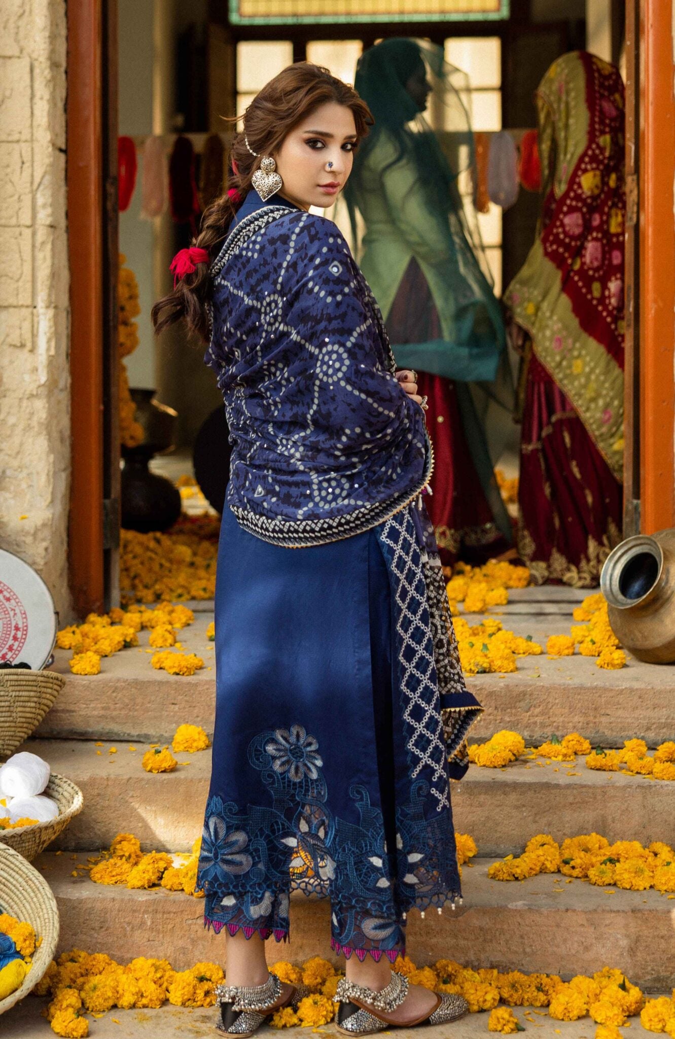 Bandhani unstitched lawn suits by Al zohaib collection 2025 - BTJ-25-03